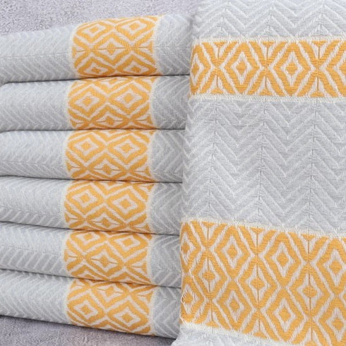 トルコ・バスタオル・ペシュテマル・ダイヤ柄GY