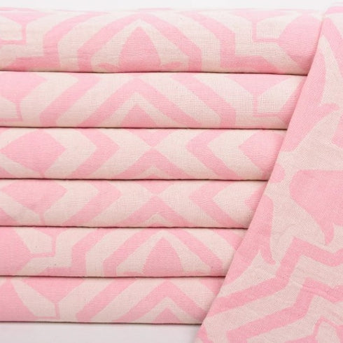 トルコ・バスタオル・ペシュテマル・リリー柄・ピンク