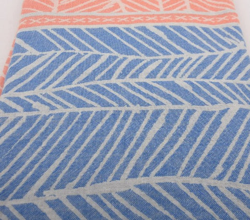 トルコ・バスタオル・ペシュテマル・コラッテラ・ブルー