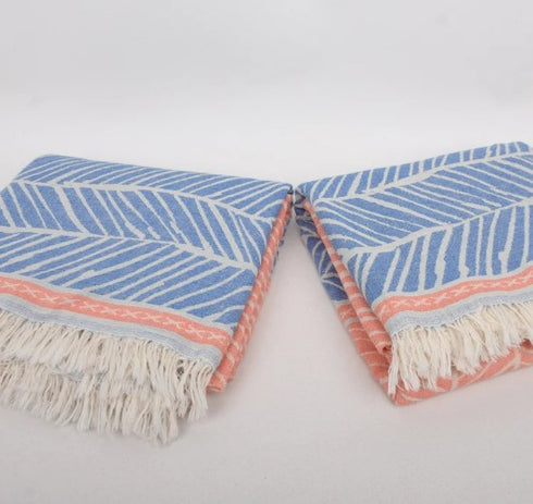 トルコ・バスタオル・ペシュテマル・コラッテラ・ブルー