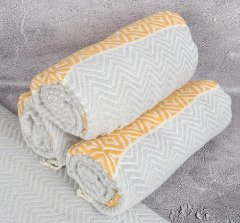 トルコ・バスタオル・ペシュテマル・ダイヤ柄GY