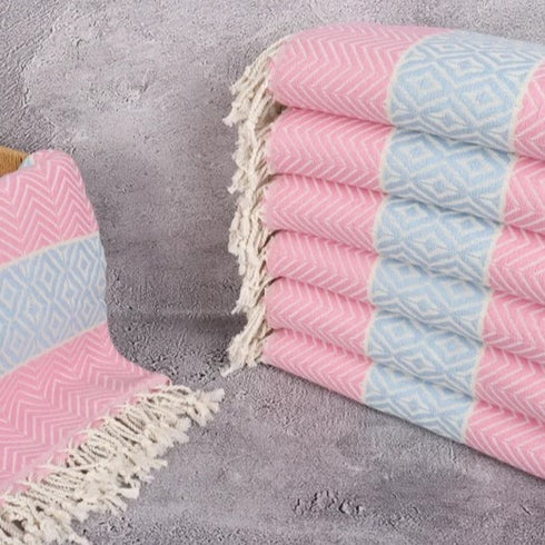 トルコ・バスタオル・ペシュテマル・ダイヤ柄PK