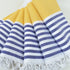 トルコ・ビーチタオル・ボーダー・イエローボーダー