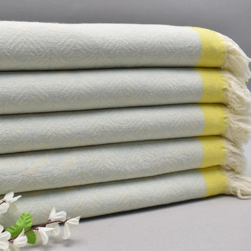 トルコ・バスタオル・ペシュテマル・オリエンタル柄レモン