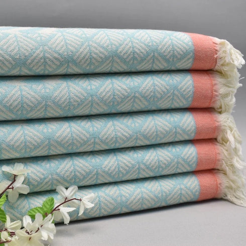 トルコ・バスタオル・ペシュテマル・オリエンタル柄ミントグリーン