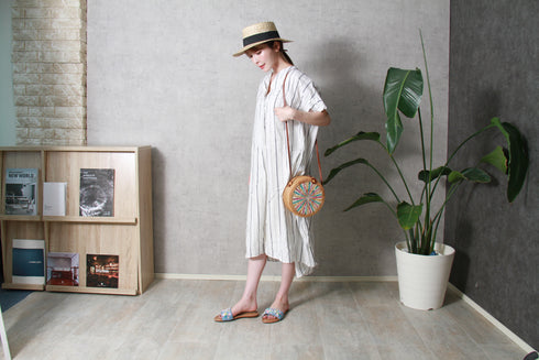 【バリ島の職人技★貝細工】ショルダーバッグ・ホワイトシェル