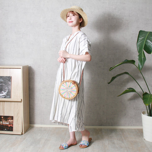 【バリ島の職人技★貝細工】ショルダーバッグ・グリーンシェル