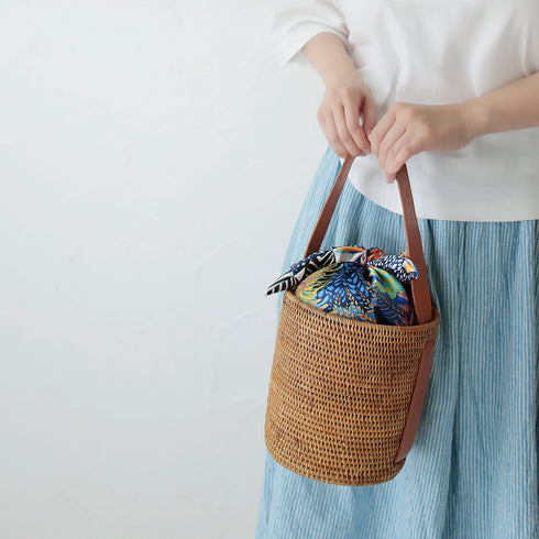 【バリ島の職人技・アタ】カゴバック・スカーフカゴバック