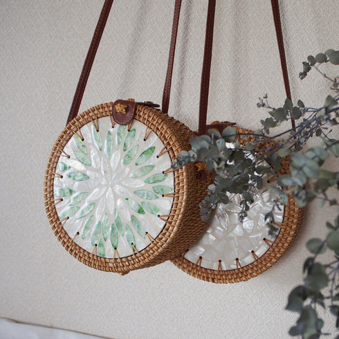 【バリ島の職人技★貝細工】ショルダーバッグ・リリアン