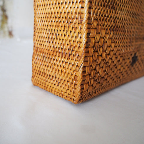 【バリ島の職人技・アタ】カゴバック・トラペゾイ