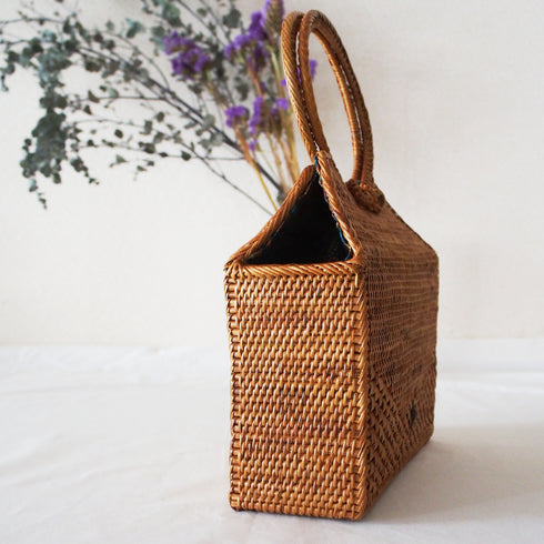 【バリ島の職人技・アタ】カゴバック・トラペゾイ