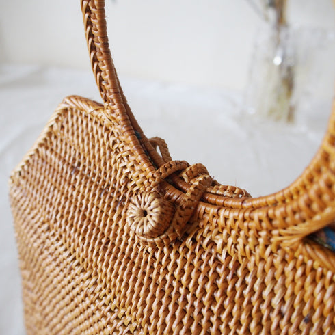 【バリ島の職人技・アタ】カゴバック・トラペゾイ