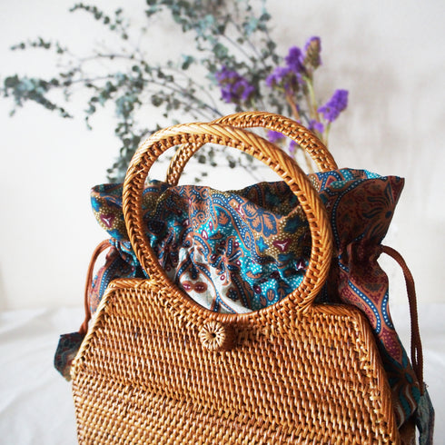 【バリ島の職人技・アタ】カゴバック・トラペゾイ