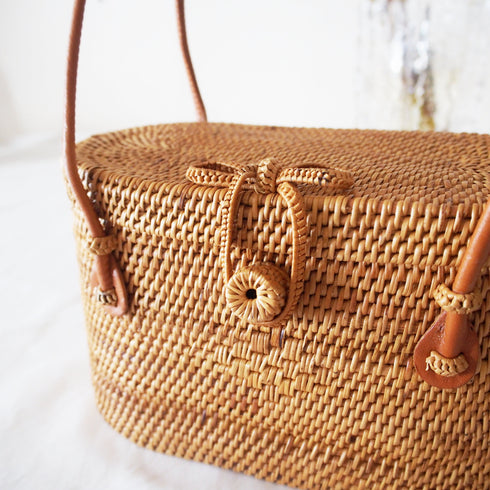 【バリ島の職人技・アタ】カゴバック・スカーフカゴバック