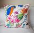 【カラフル・フォレスト】クッションカバー・インコ