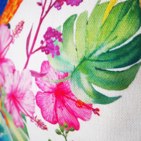 【カラフル・フォレスト】クッションカバー・インコ