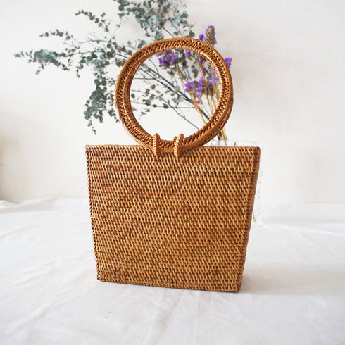 【バリ島の職人技・アタ】カゴバック・ポットリング