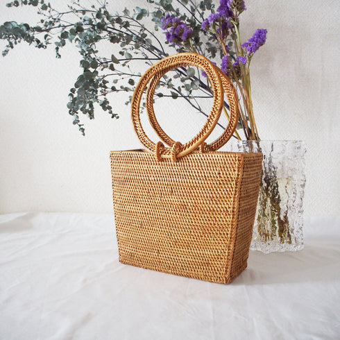 【バリ島の職人技・アタ】カゴバック・ポットリング