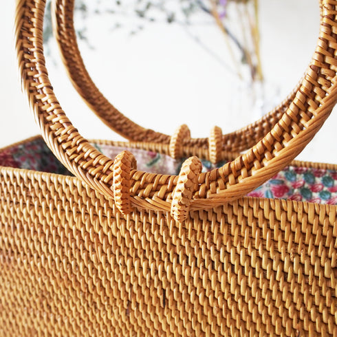 【バリ島の職人技・アタ】カゴバック・ポットリング