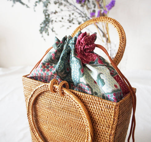 【バリ島の職人技・アタ】カゴバック・ポットリング