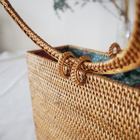 【バリ島の職人技・アタ】カゴバック・ポットリング