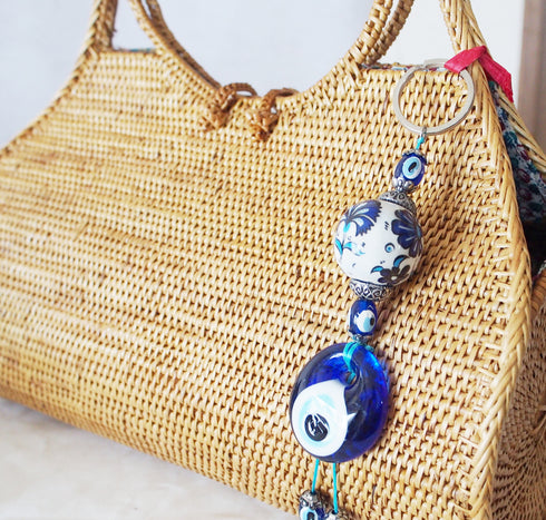 【バリ島の職人技・アタ】カゴバック・スカーフカゴバック