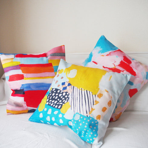 【コンテンポラリー絵画】クッションカバー・ブラッシュ