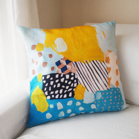 【コンテンポラリー絵画】クッションカバー・ブラッシュ