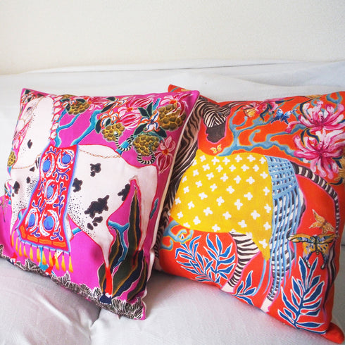 【エキゾチック・アニマル】クッションカバー・ホース