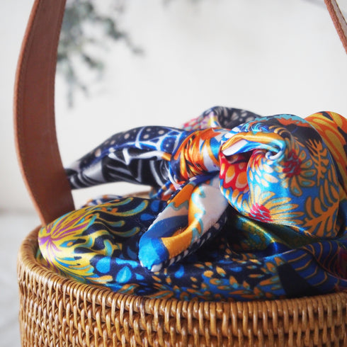 【バリ島の職人技・アタ】カゴバック・スカーフカゴバック