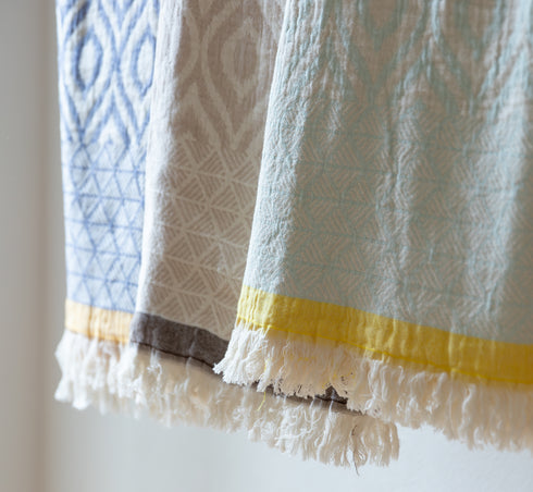 トルコ・バスタオル・ペシュテマル・オリエンタル柄ベージュ