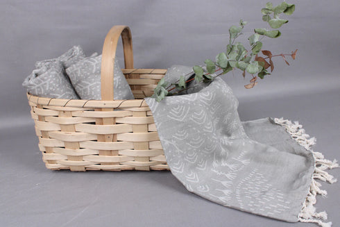 トルコ・フェイスタオル・ペシュテマル/ジャガードフォレストGY