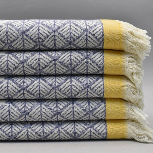 トルコ・バスタオル・ペシュテマル・オリエンタル柄ネイビー