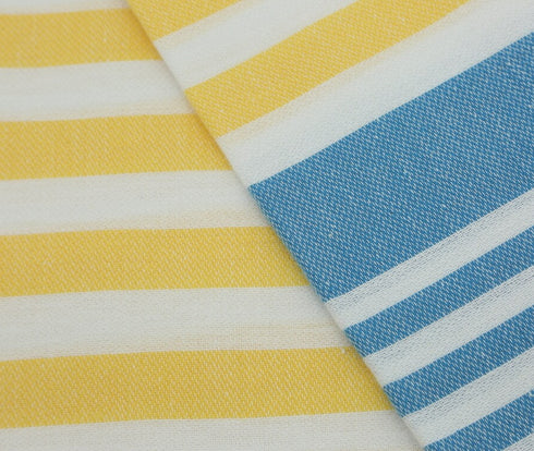 トルコ・ビーチタオル・ボーダー・マリンブルー