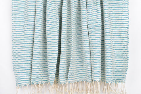 トルコ・キッチンタオル・ペシュテマル/スラッシュ・ミントグリーン