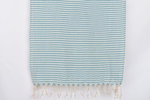 トルコ・キッチンタオル・ペシュテマル/スラッシュ・ミントグリーン