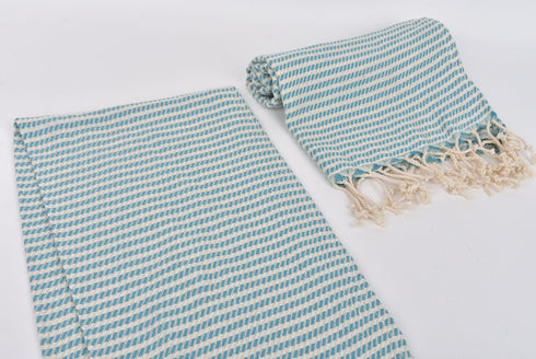 トルコ・キッチンタオル・ペシュテマル/スラッシュ・ミントグリーン