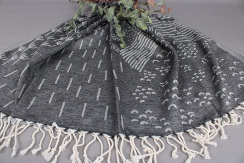 トルコ・フェイスタオル・ペシュテマル/ジャガードフォレストBK