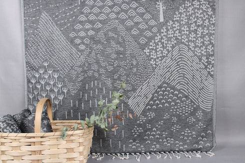 トルコ・フェイスタオル・ペシュテマル/ジャガードフォレストBK