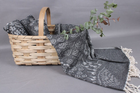 トルコ・フェイスタオル・ペシュテマル/ジャガードフォレストBK