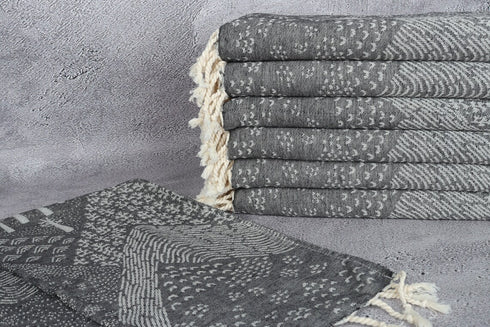 トルコ・フェイスタオル・ペシュテマル/ジャガードフォレストBK