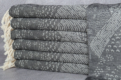 トルコ・フェイスタオル・ペシュテマル/ジャガードフォレストBK