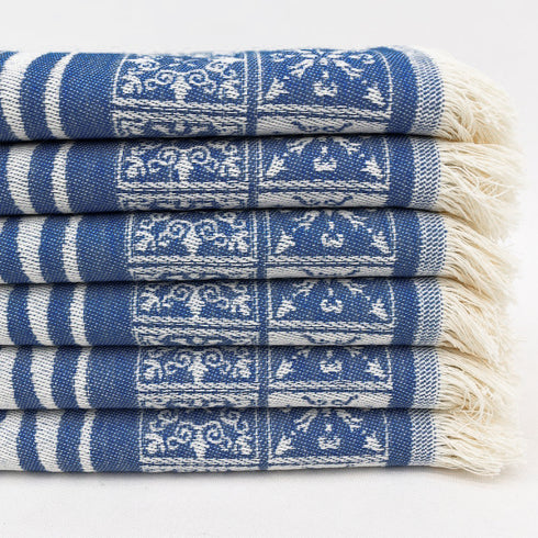 トルコ・ハンドタオル・ペシュテマル/タイルBL