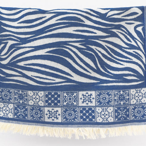 トルコ・ハンドタオル・ペシュテマル/タイルBL