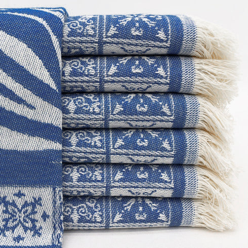 トルコ・ハンドタオル・ペシュテマル/タイルBL