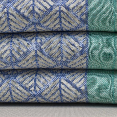 トルコ・バスタオル・ペシュテマル・オリエンタル柄ブルー