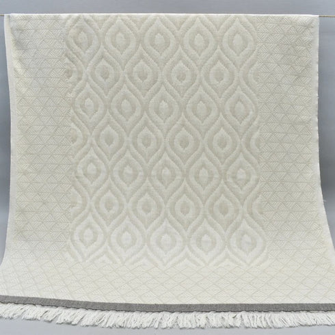 トルコ・バスタオル・ペシュテマル・オリエンタル柄ベージュ