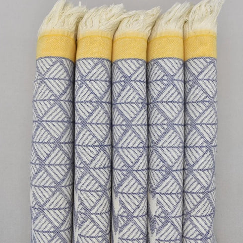 トルコ・バスタオル・ペシュテマル・オリエンタル柄ネイビー