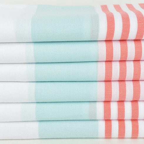 トルコ・ビーチタオル・ボーダー・ミントグリーン