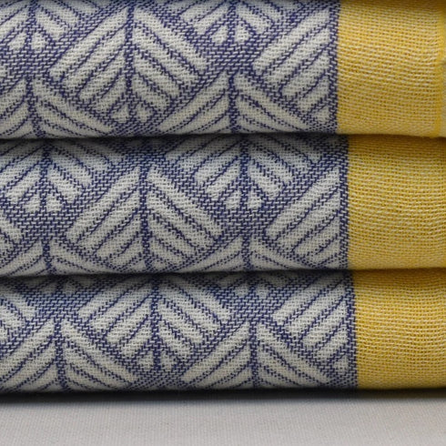 トルコ・バスタオル・ペシュテマル・オリエンタル柄ネイビー